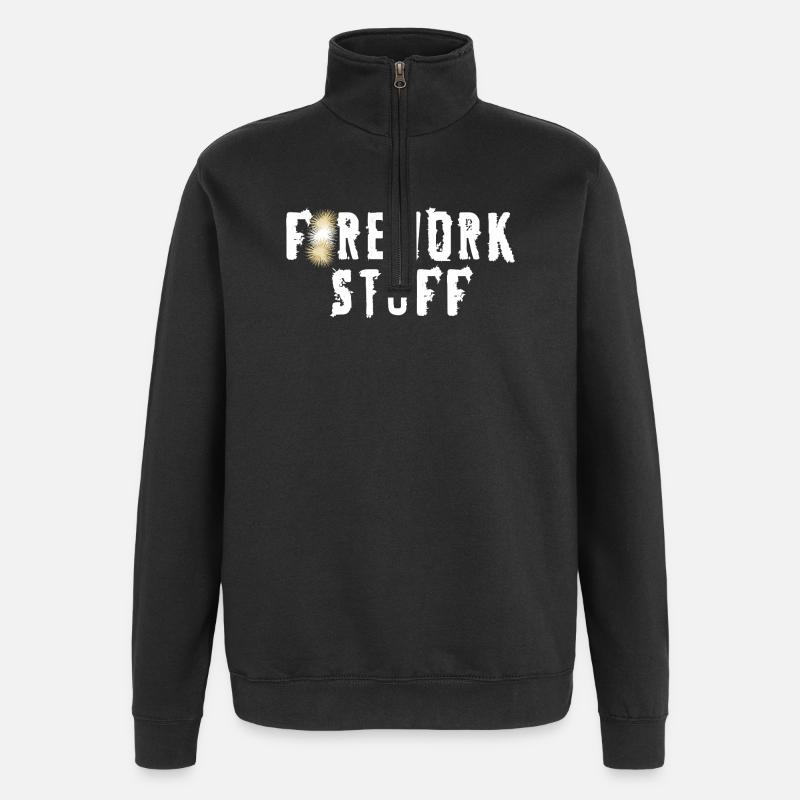 Texte des feux d’artifice - Sweat à zip 1/4 - noir
