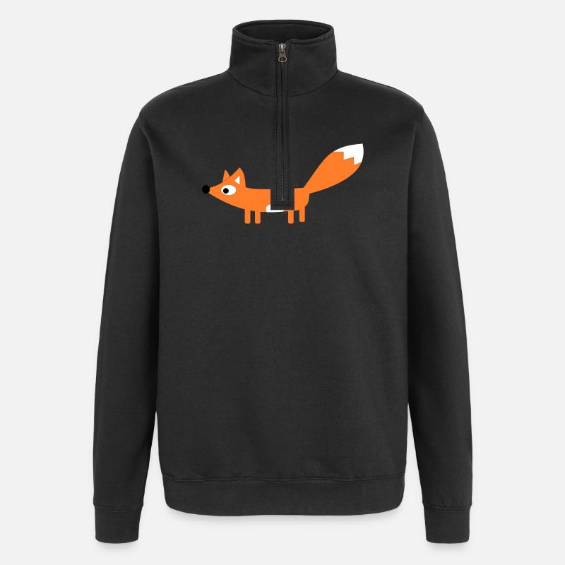 Renard - Sweat à zip 1/4 - noir