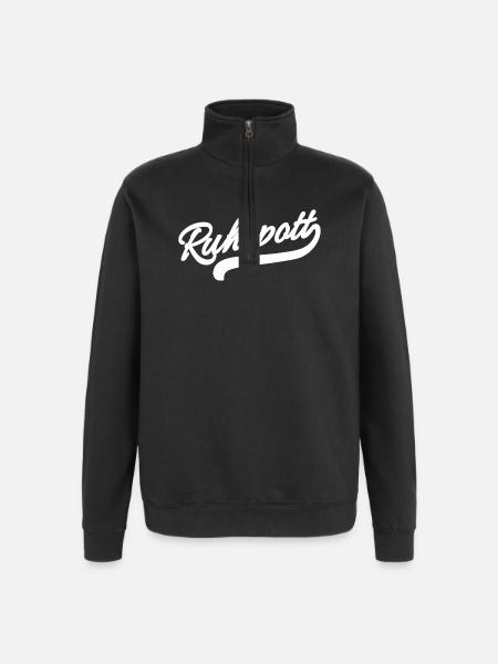 Ruhrpott Retro - Quarter-Zip-Sweatshirt - Schwarz