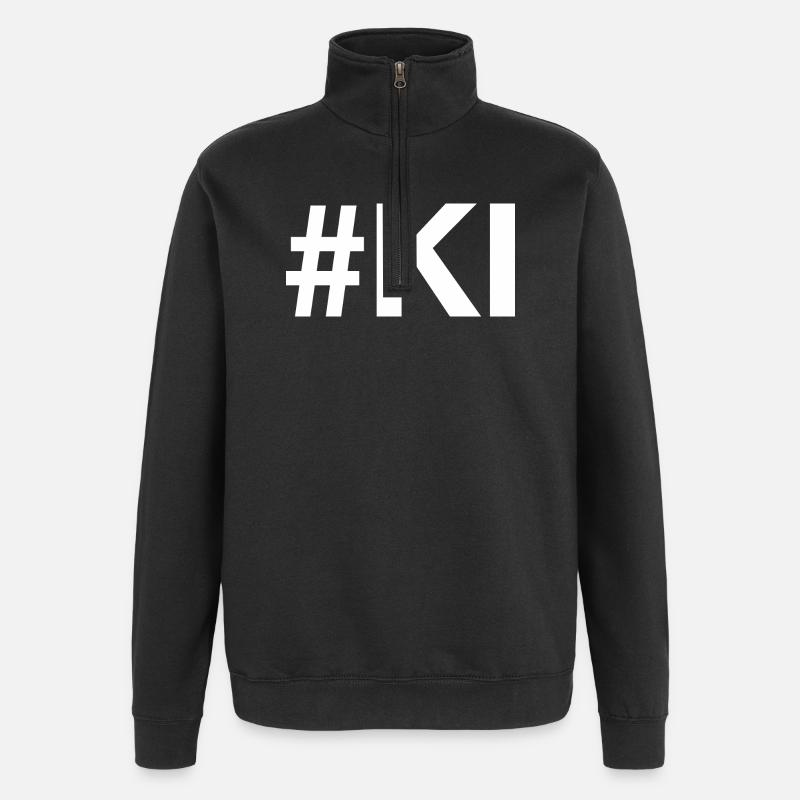 IA Intelligence artificielle - Sweat à zip 1/4 - noir