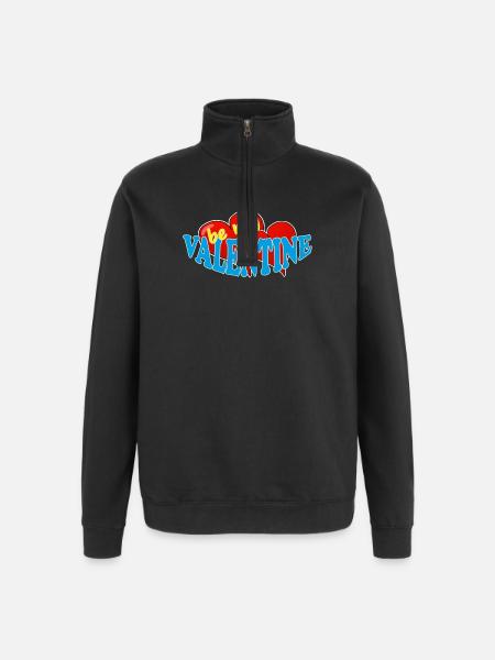 VALENTINE - Quarter-Zip-Sweatshirt - Schwarz