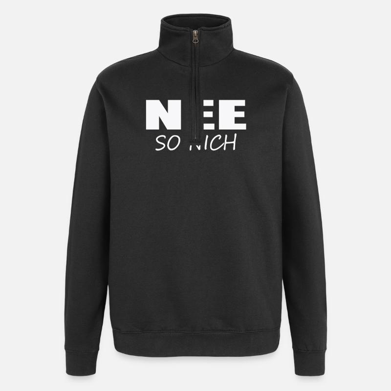 NON, PAS COMME ÇA - Sweat à zip 1/4 - noir