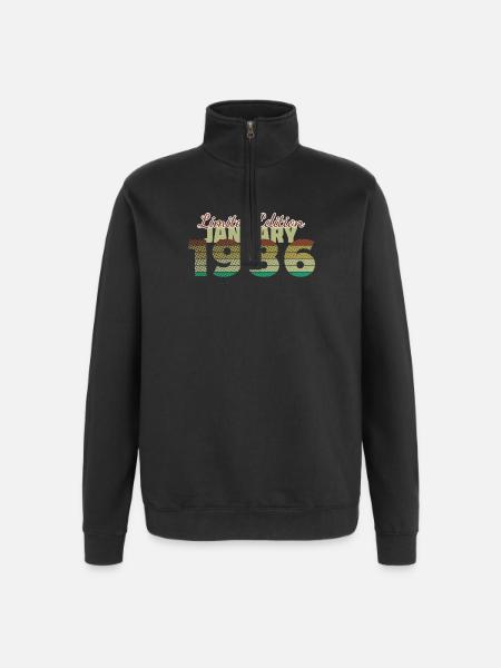 40e anniversaire Édition Limitée (SCR) 01/1986 - Sweat à zip 1/4 - noir