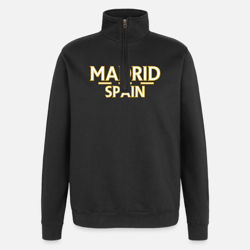 Madrid – Spanien - Quarter-Zip-Sweatshirt - Schwarz