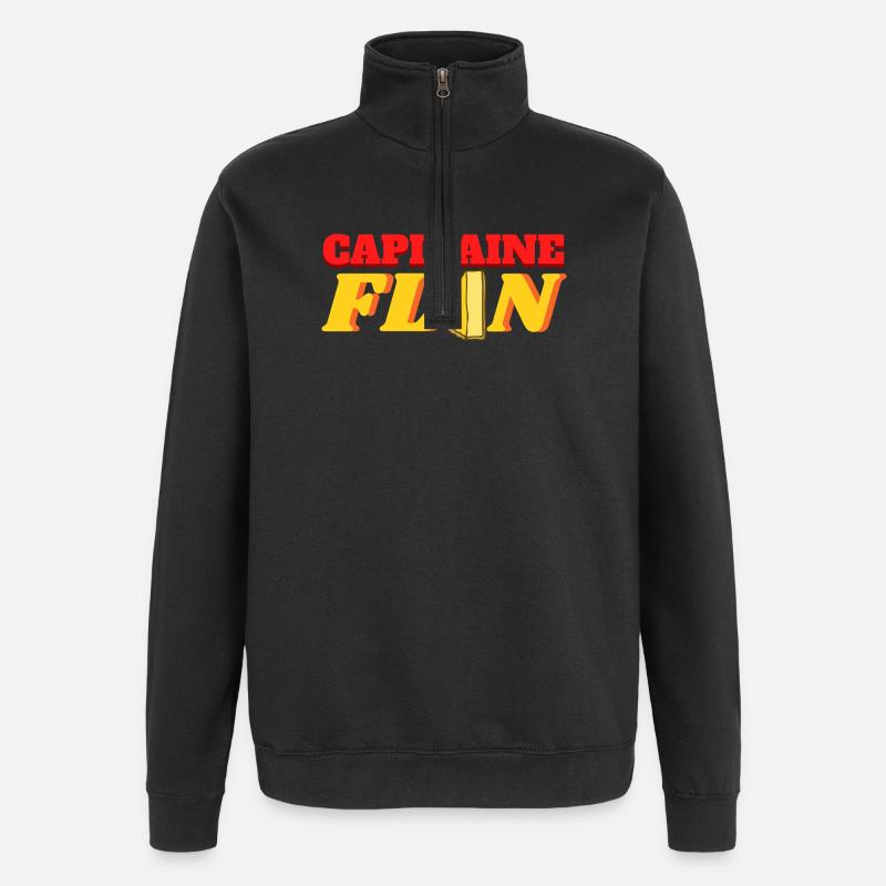 Hauptmann Flan - Quarter-Zip-Sweatshirt - Schwarz