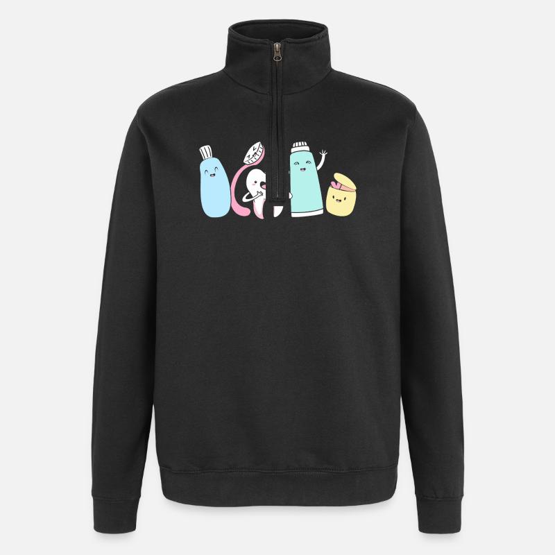 Receptionist Dentist - Quarter-Zip Sweatshirt - black