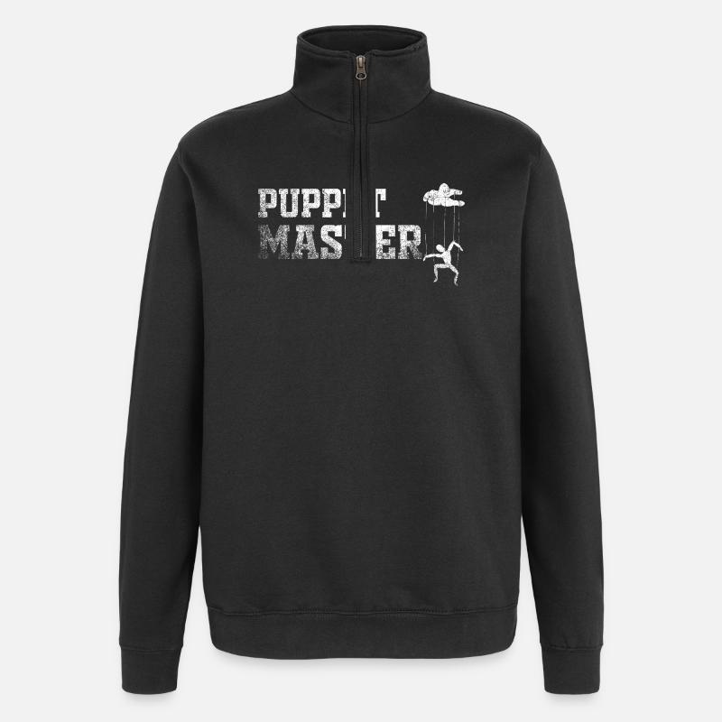 Puppet Master Marionette - Quarter-Zip Sweatshirt - black