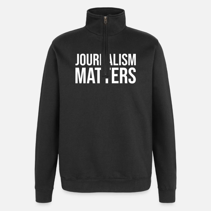 Journalism Matters - Quarter-Zip Sweatshirt - black