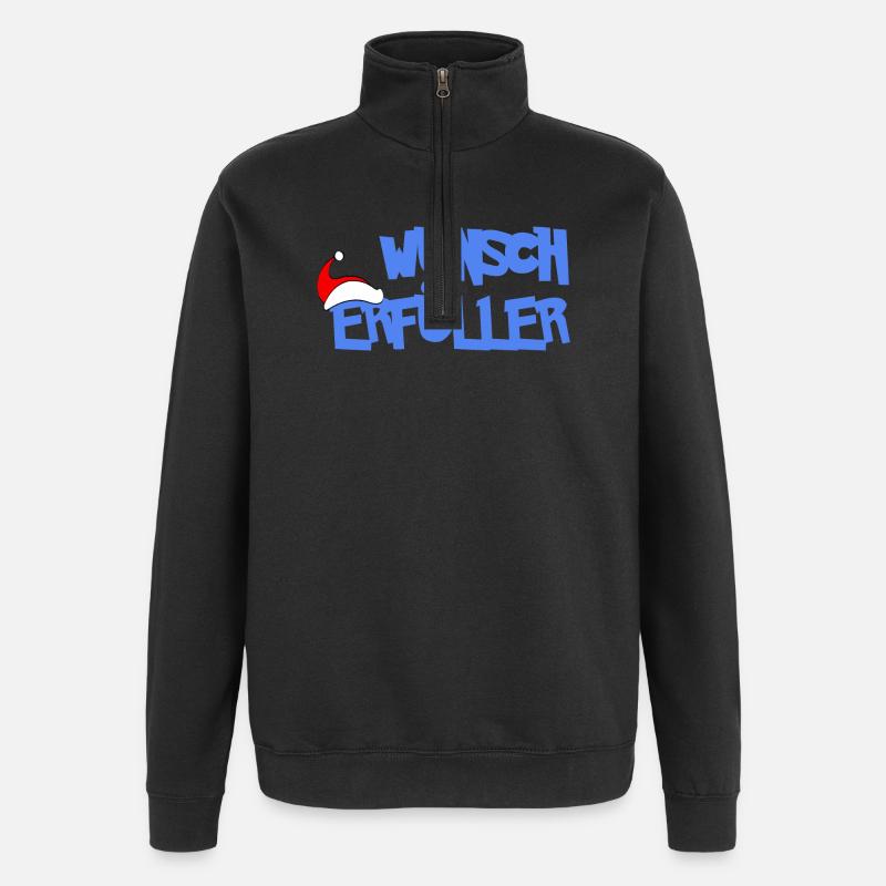WUNSCHERFÜLLER - Quarter-Zip-Sweatshirt - Schwarz