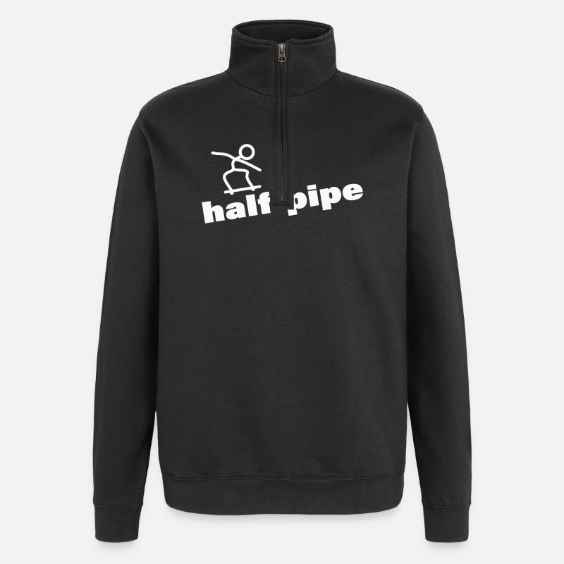 HALF-PIPE - Quarter-Zip Sweatshirt - black