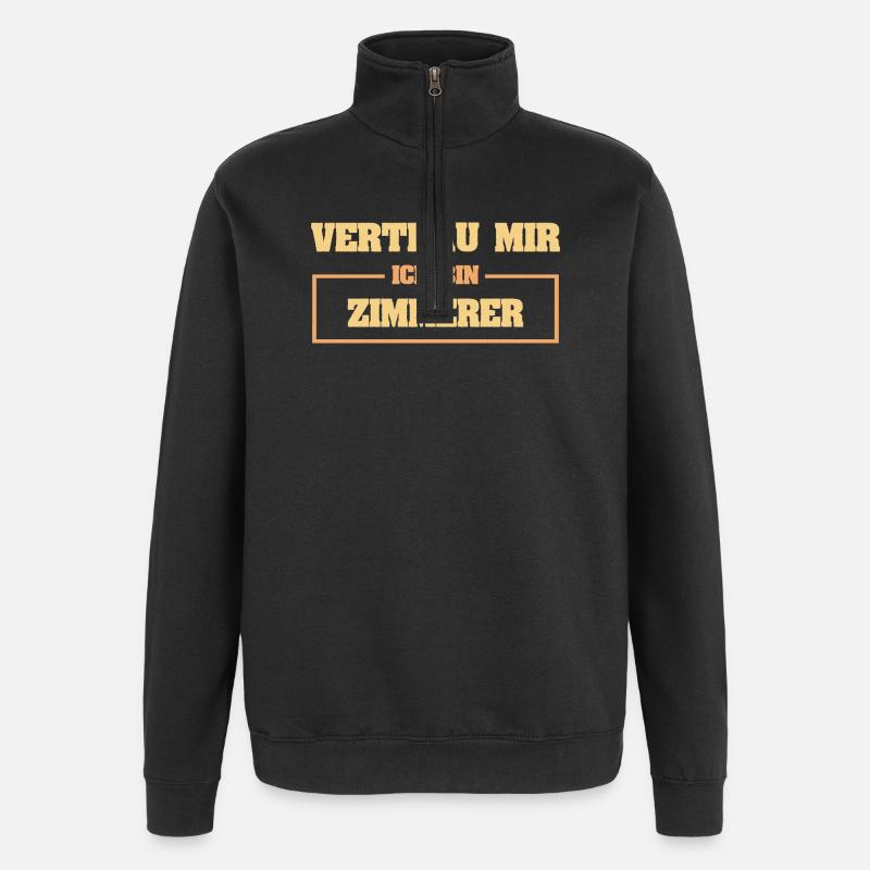 charpentier - Sweat à zip 1/4 - noir