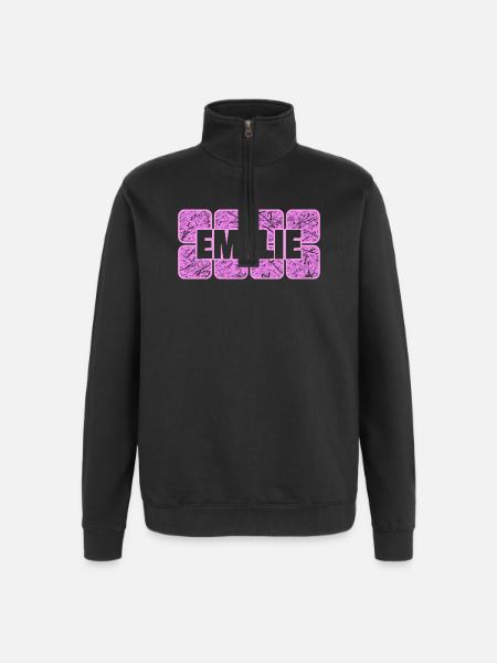 Geschenk für Emelie - Quarter-Zip-Sweatshirt - Schwarz