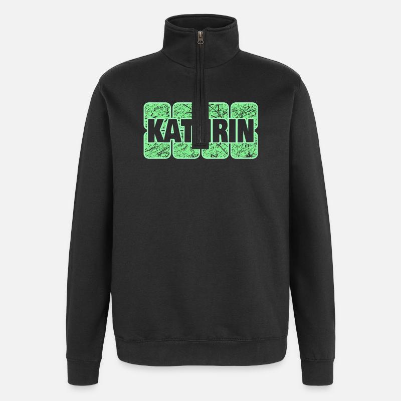 Kathrin als Saeugling - Quarter-Zip-Sweatshirt - Schwarz