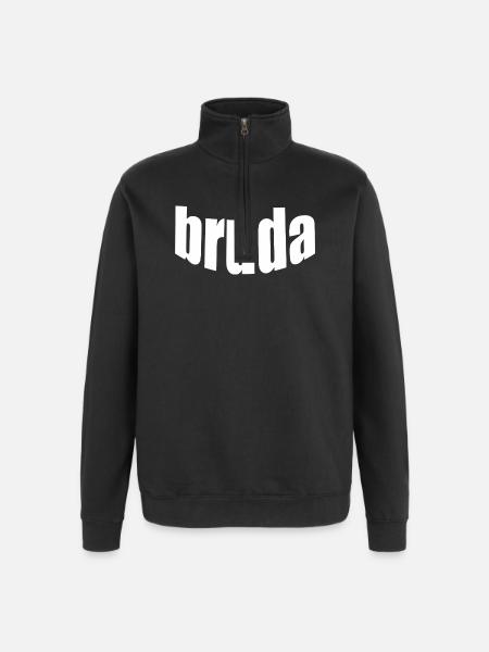 Bruda - Sweat à zip 1/4 - noir