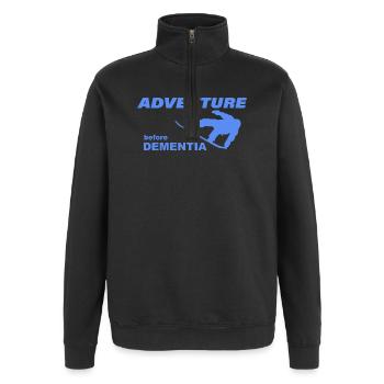 SNOWBOARD ADVENTURE - Quarter-Zip Sweatshirt - black - Front - AI Model Female 172 light (172cm) & AI Model Male 178 dark (178cm)