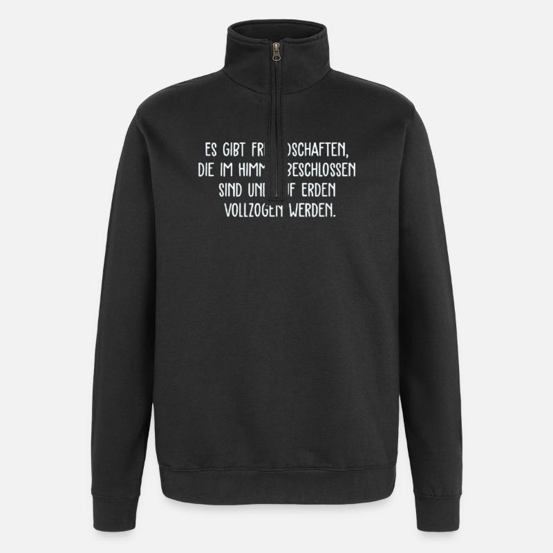 Schicksalsfreundschaften  - Quarter-Zip-Sweatshirt - Schwarz