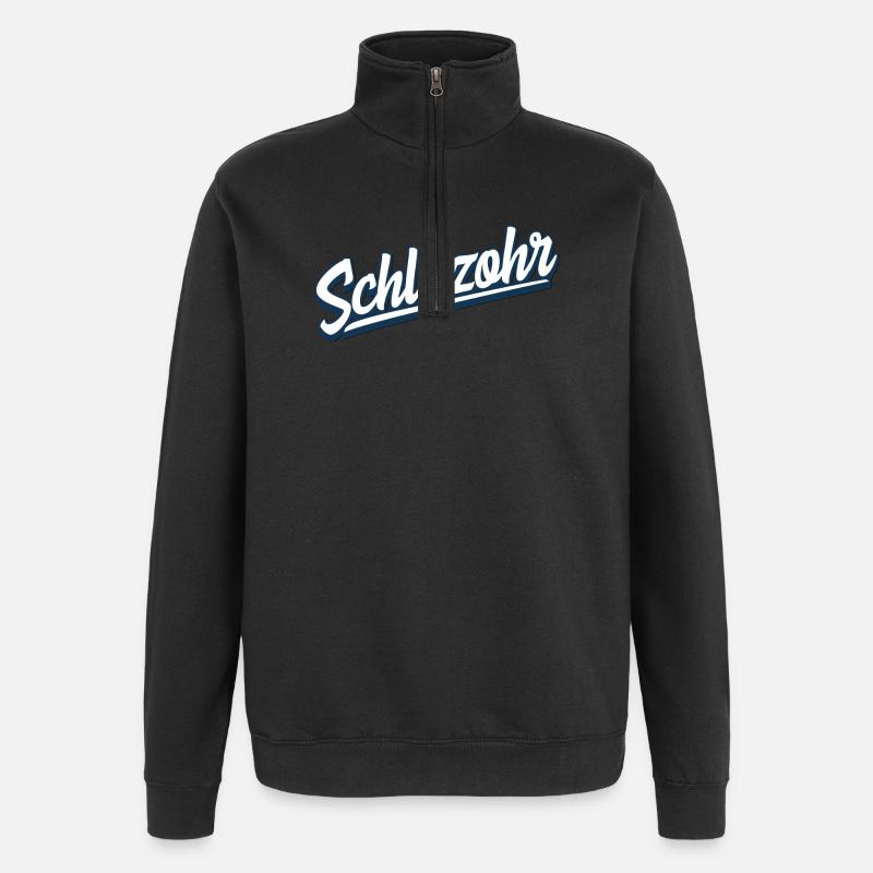 Schlitzohr - Schweizerdeutsch - Mundart - Dialekt - Quarter-Zip-Sweatshirt - Schwarz