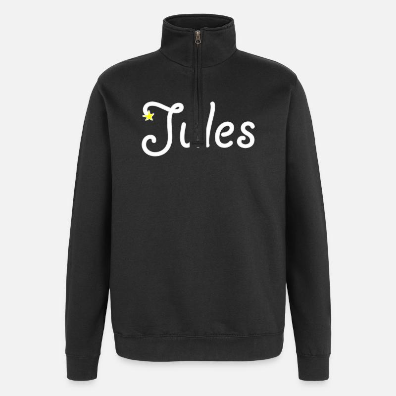 Jules - Sweat à zip 1/4 - noir