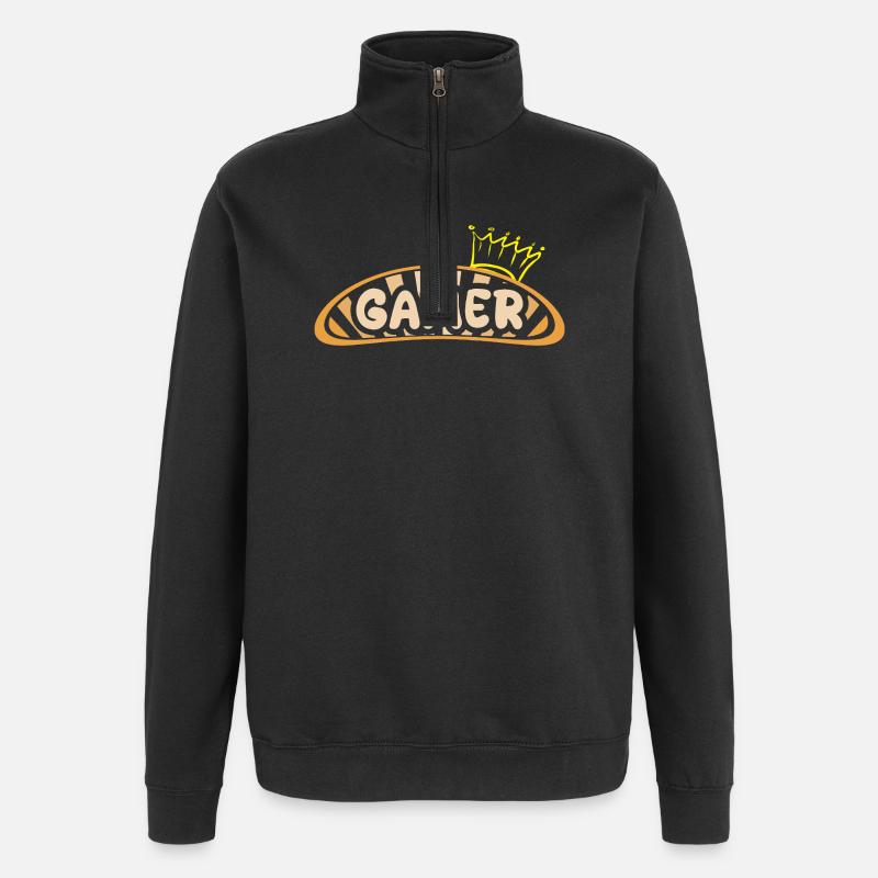 Beruf Gamer - Quarter-Zip-Sweatshirt - Schwarz