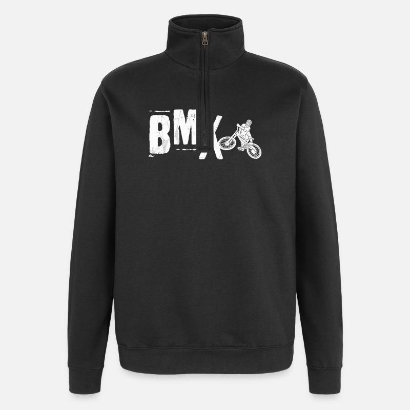 Style de vie BMX - Sweat à zip 1/4 - noir