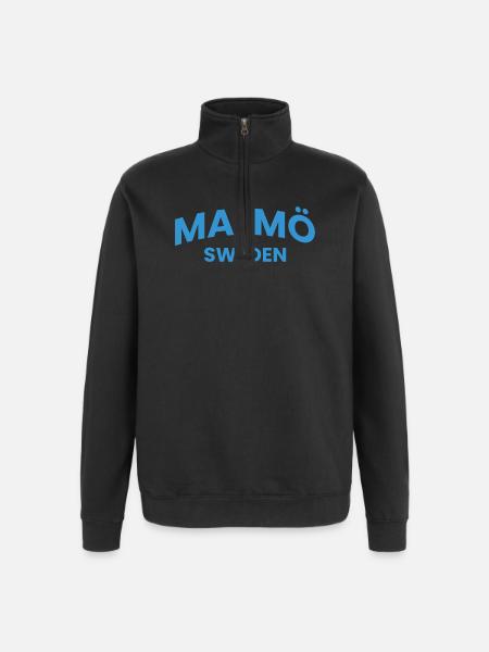 Malmö Sweden's pride - Quarter-Zip Sweatshirt - black