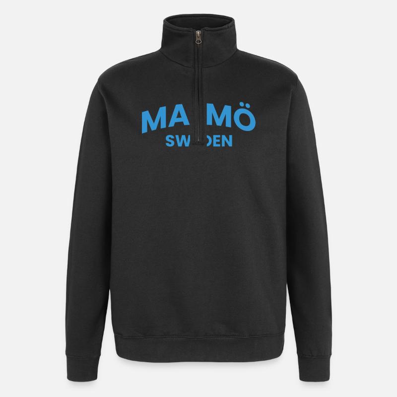 Malmö - Quarter-Zip Sweatshirt - black