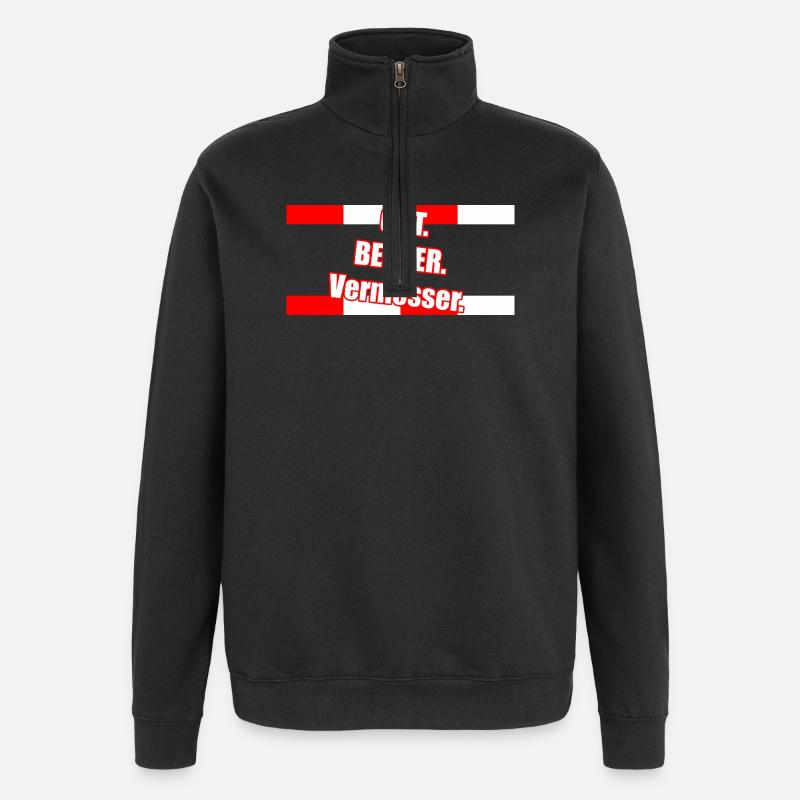 Bonne phrase de Better Surveyor - Sweat à zip 1/4 - noir