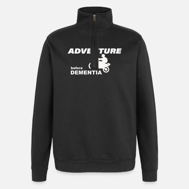MOTORCYCLE ADVENTURE - Quarter-Zip Sweatshirt - black