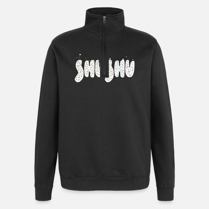 Shushu wortkunst - Quarter-Zip-Sweatshirt - Schwarz