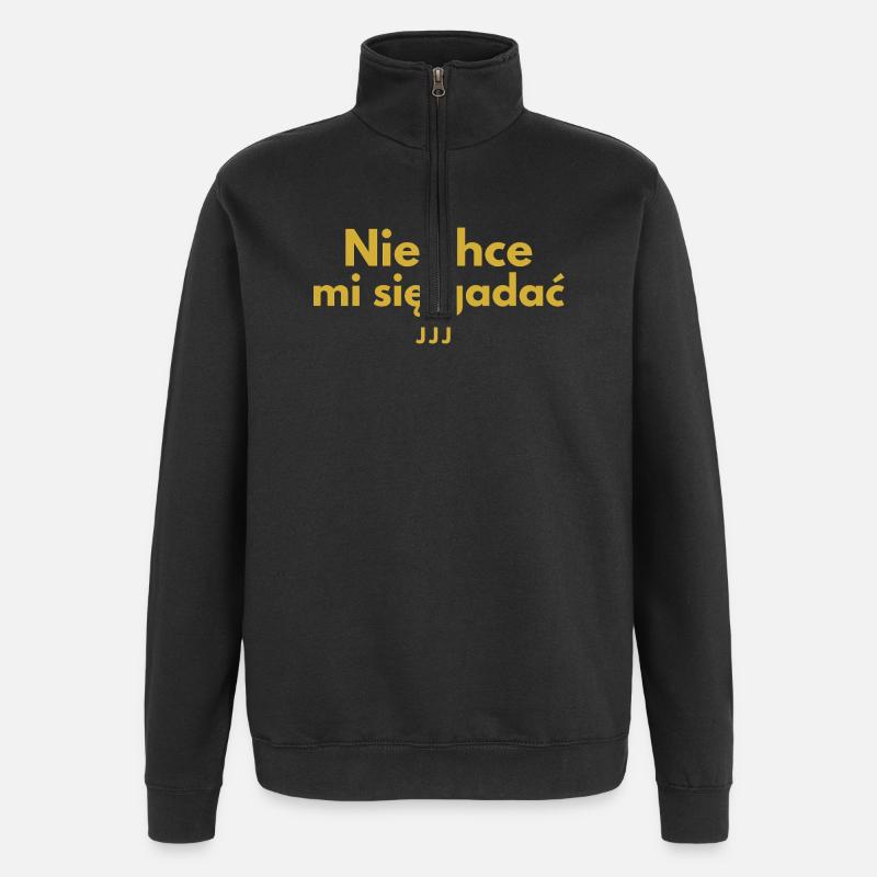 Ich will nicht reden – JJJ - Quarter-Zip-Sweatshirt - Schwarz