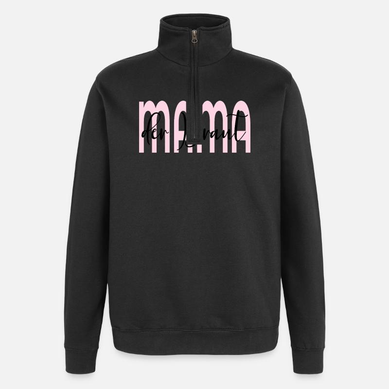 Maman de la mariée - Sweat à zip 1/4 - noir
