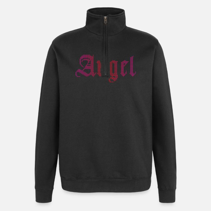Engel - Quarter-Zip-Sweatshirt - Schwarz