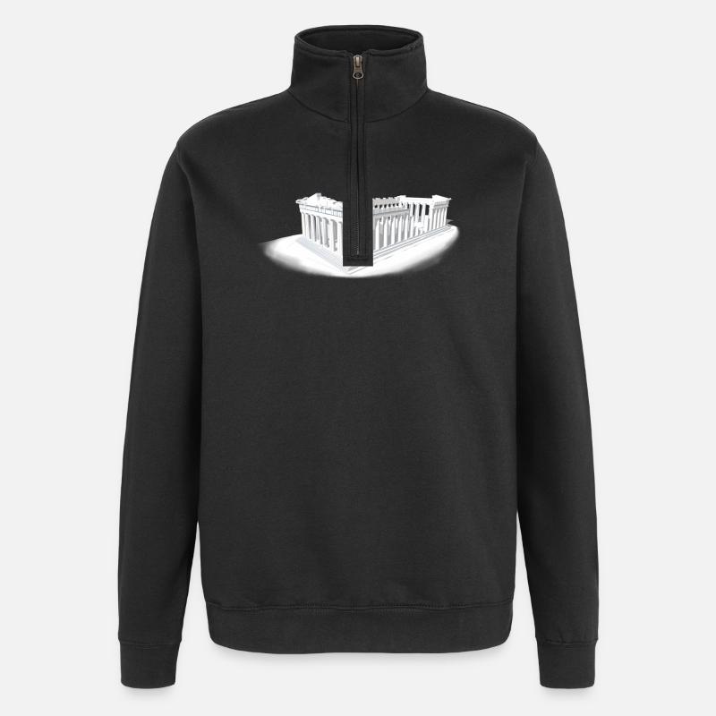 PARTHENON ATHEN - Quarter-Zip-Sweatshirt - Schwarz