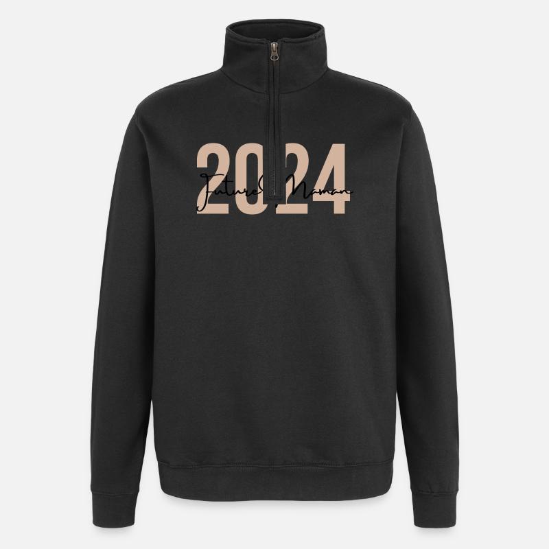 Future Maman 2024 - Sweat à zip 1/4 - noir