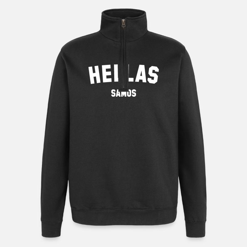 HELLAS SAMOS Greece - Quarter-Zip Sweatshirt - black