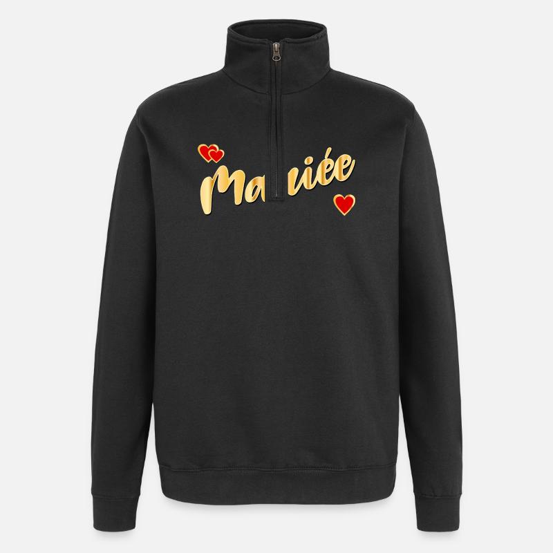 VERHEIRATETER JUNGGESELLENABSCHIED - Quarter-Zip-Sweatshirt - Schwarz