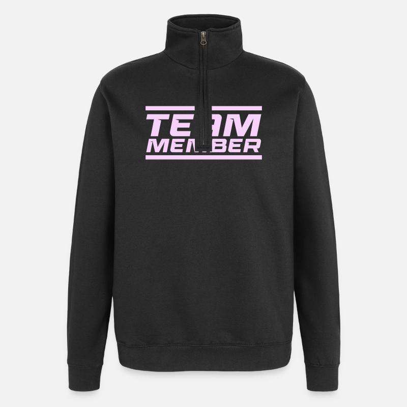 Team Member Lettering Lavender - Quarter-Zip Sweatshirt - black