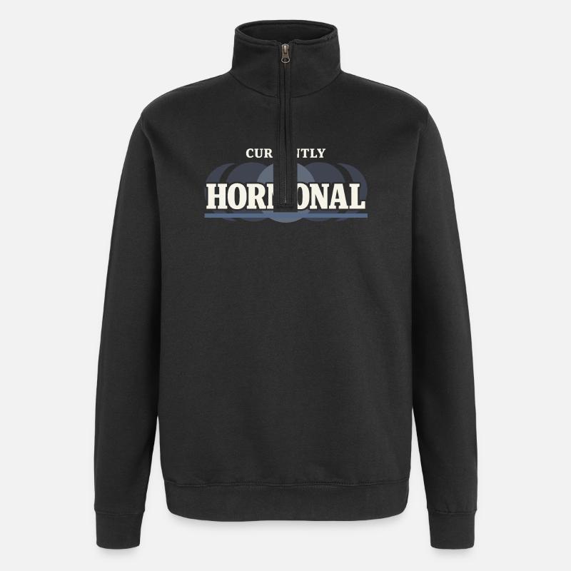 Perimenopause Humor Perimenopause - Quarter-Zip Sweatshirt - black