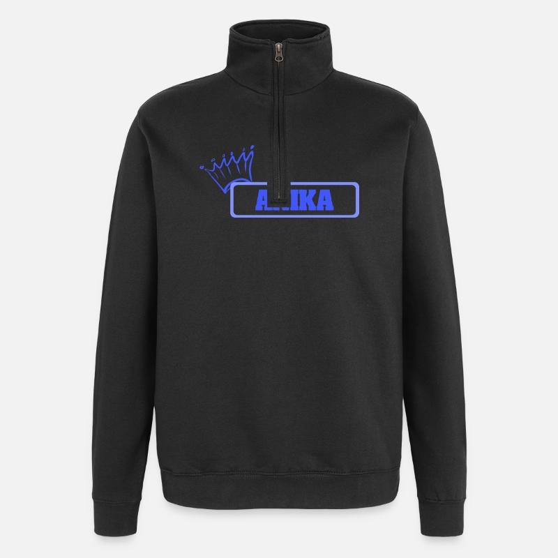 Tochter Anika - Quarter-Zip-Sweatshirt - Schwarz