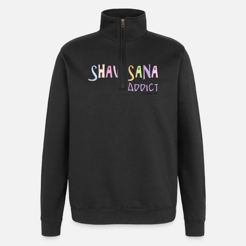 Shavasana Addict - Sweat à zip 1/4 - noir