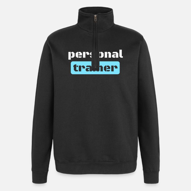 Personal Trainer Fitnesstrainer - Quarter-Zip-Sweatshirt - Schwarz