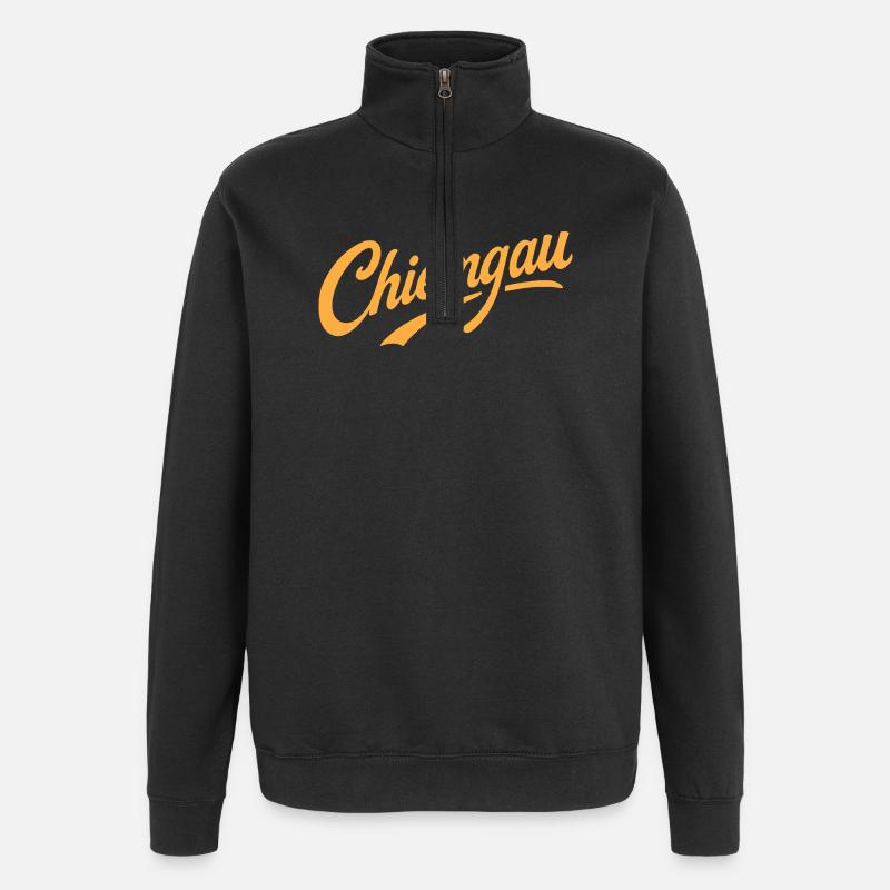 Lettrage Chiemgau Bavière - Sweat à zip 1/4 - noir