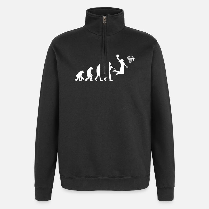 Évolution de l’athlète féminine de basket-ball - Sweat à zip 1/4 - noir