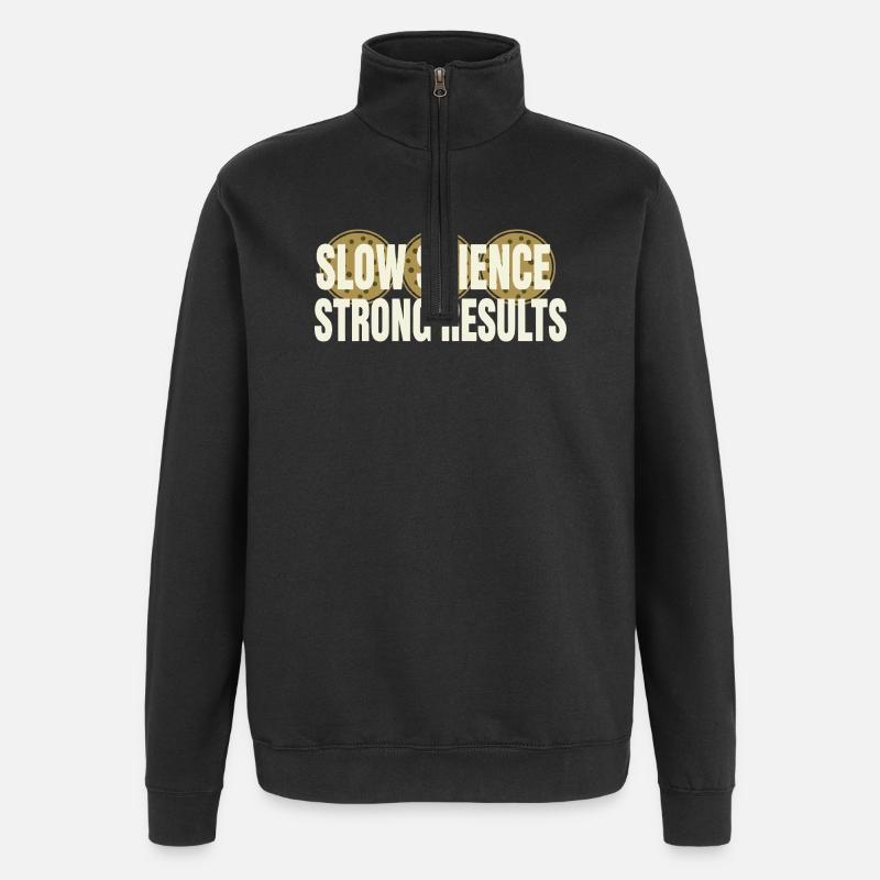 Mikrobiologie - Quarter-Zip-Sweatshirt - Schwarz