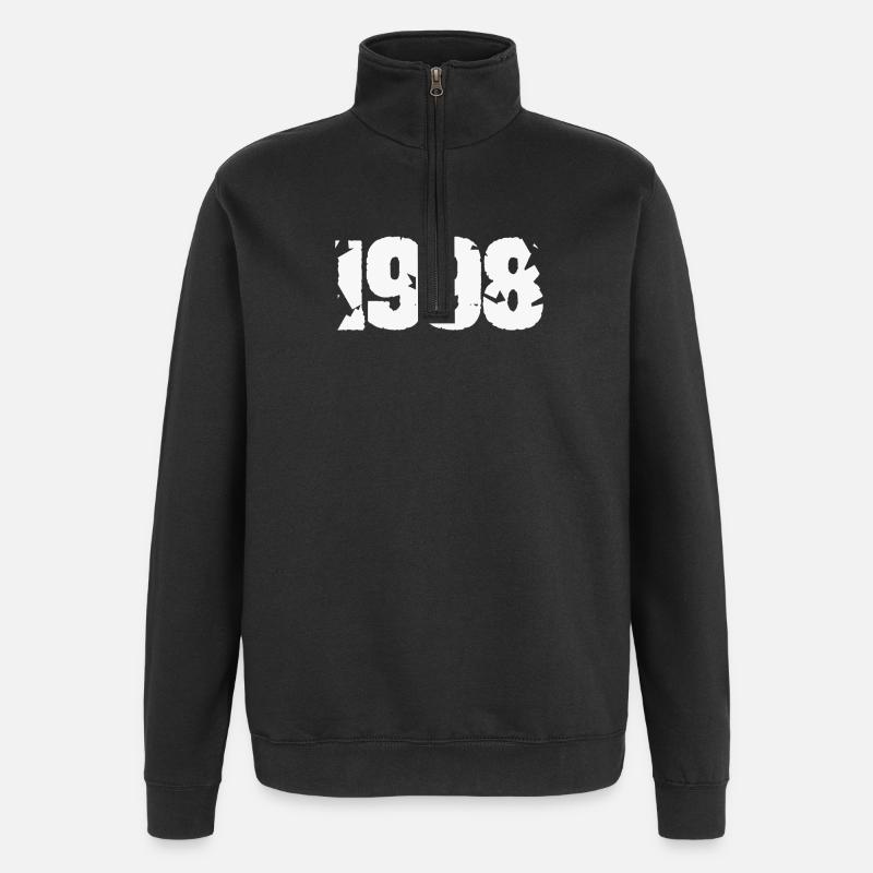 Été 1998 - Sweat à zip 1/4 - noir