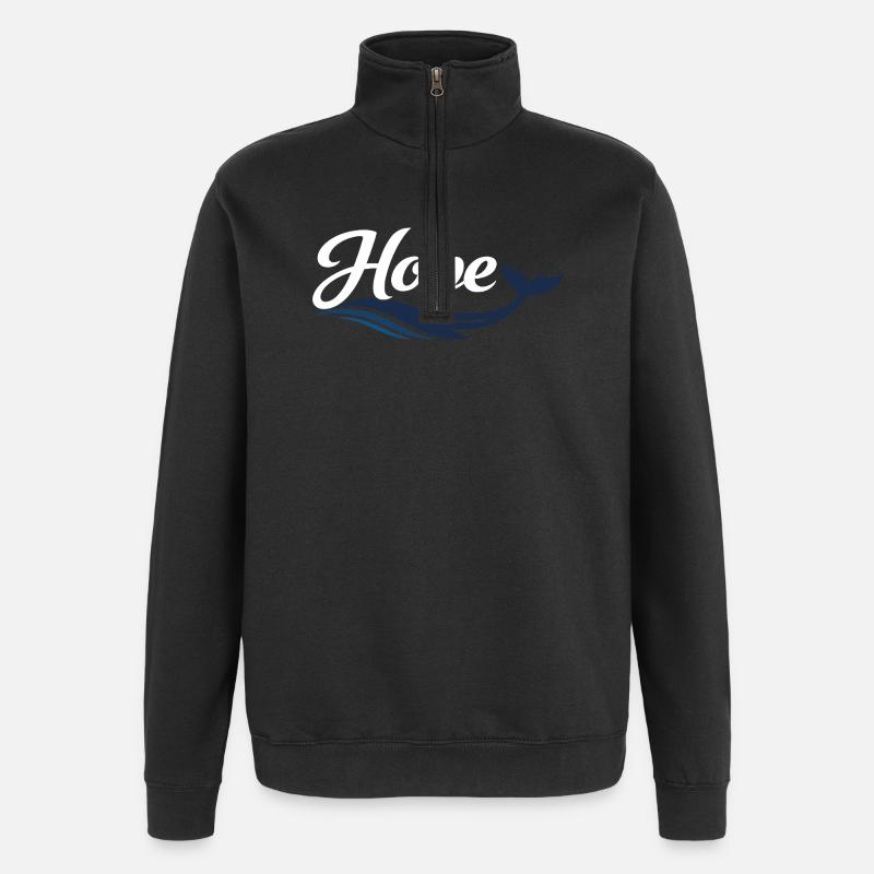 Hope Wal Typographie - Sweat à zip 1/4 - noir