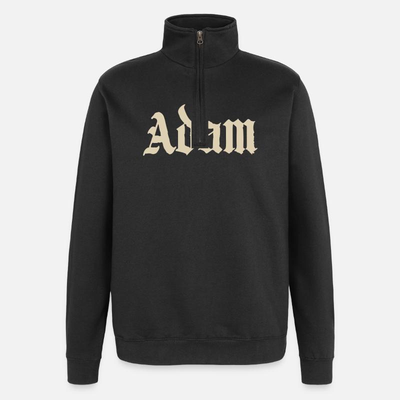 Adam Gothic Script Tee - Quarter-Zip-Sweatshirt - Schwarz