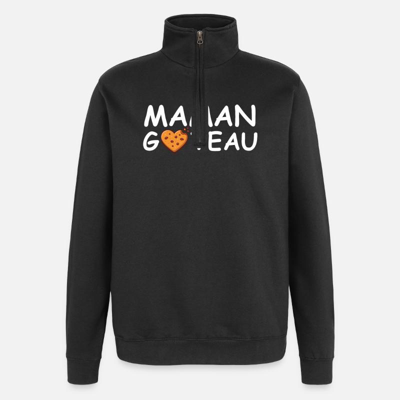 Maman Gateau - Cadeau maman - Sweat à zip 1/4 - noir