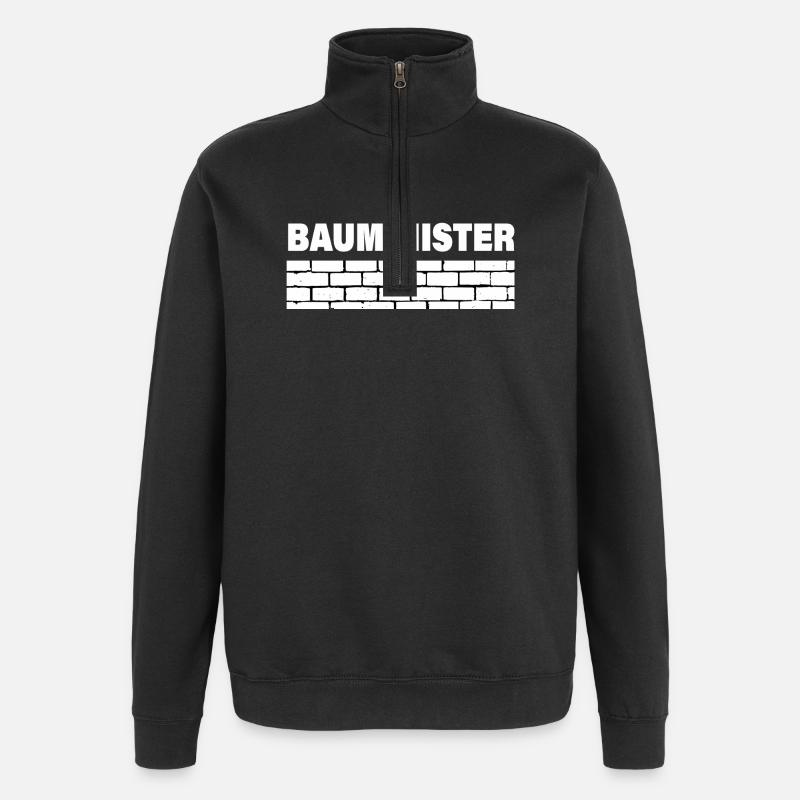 BAUMINISTER - Quarter-Zip-Sweatshirt - Schwarz