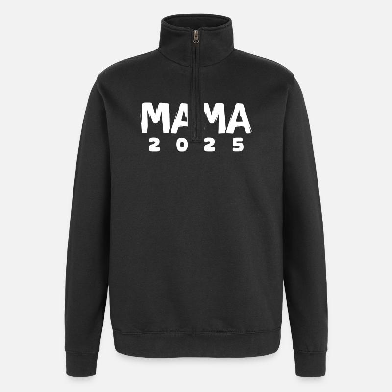 Maman 2025 - Naissance et maternité - Sweat à zip 1/4 - noir